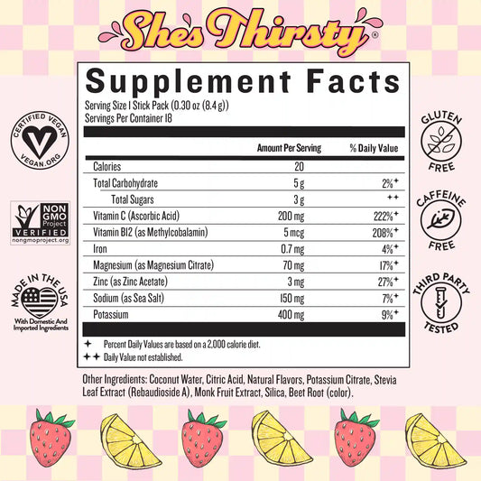 She’s Thirsty® Coconut Water Electrolyte Mix