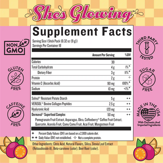 She’s Glowing™ Collagen Peptides & Fiber Powder