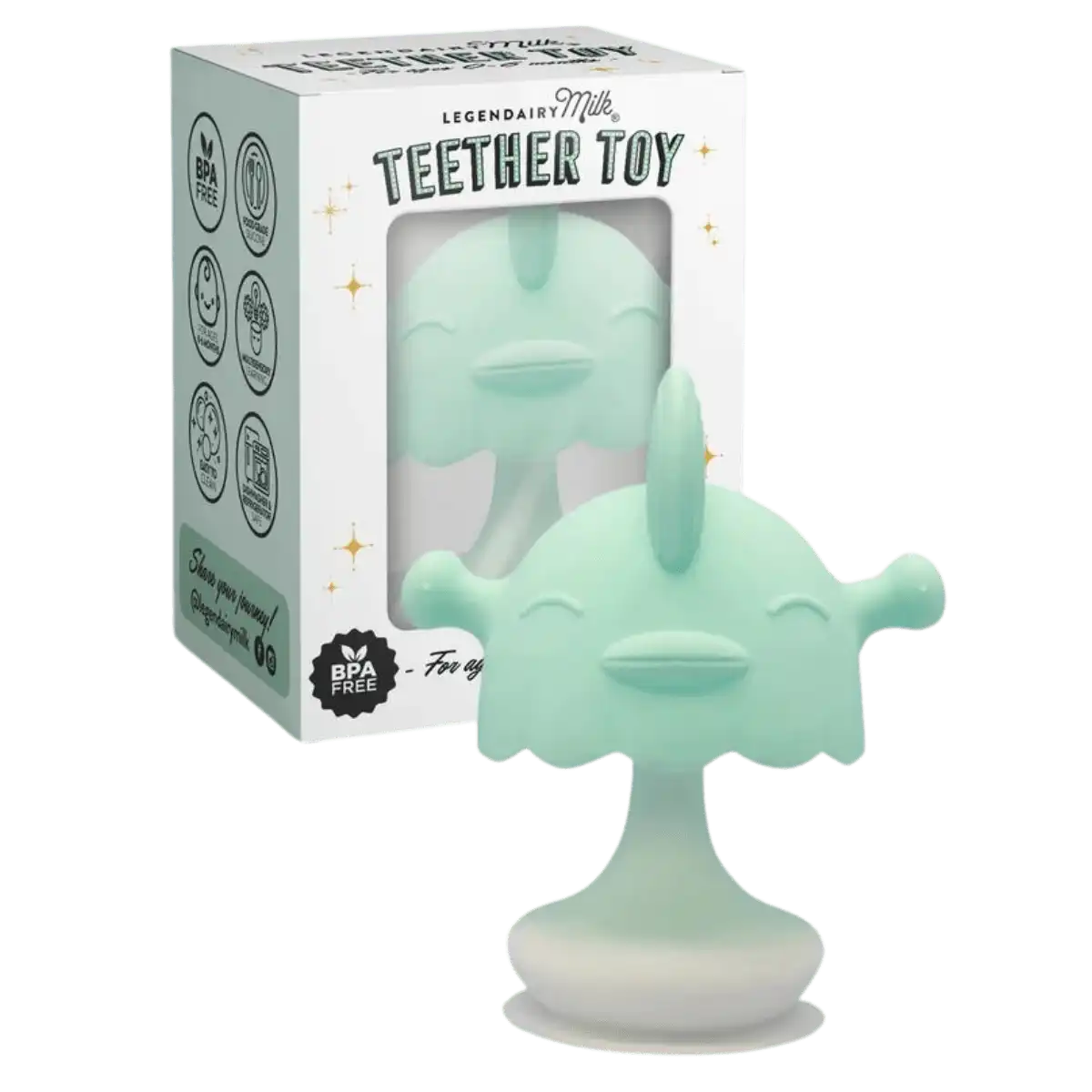Silicone Teething Toy - Mint Green